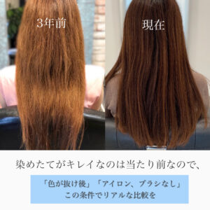 ガチ比較 実はヘアカラーのダメージを抑えると 髪はここまで改善される 暗く染めても明るくなりやすい 広がる悩み 美髪プランナーぶろぐ