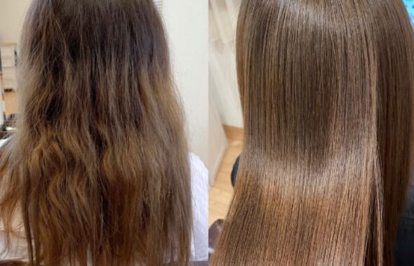 美髪ストレート＋髪質改善＋美髪カラー